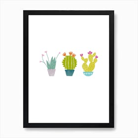 Cactus Trio Art Print