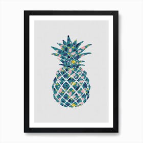 Pineapple Teal Art Print