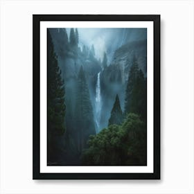 Waterfall Forest (16) Art Print