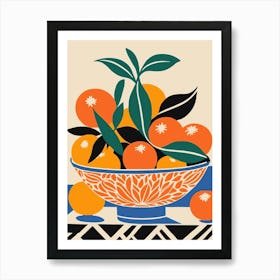 Oranges In A Bowl 1 Art Print