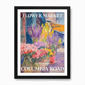 Vintage Flower Market Painting Columbia Road London 6 Art Print