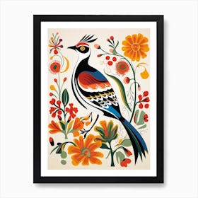 Scandinavian Bird Illustration Lapwing 3 Art Print