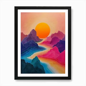 Sunset In The Mountains 56 Poster