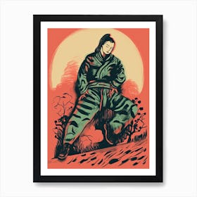 Samurai Illustration 10 Art Print