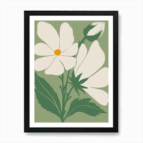 White Flowers 3 Art Print