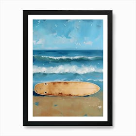 Surfboard On The Beach 1 Art Print