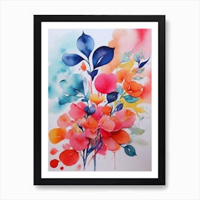 Watercolor Flowers 7 Art Print