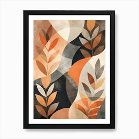 Abstract Leaves Canvas Print Art Print