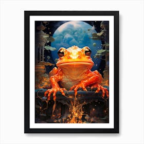 Frog Orange Art Print