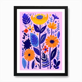 Watercolor Flowers 3 Art Print