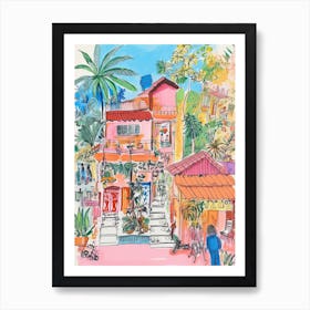 Jakarta, Dreamy Storybook Illustration 2 Art Print