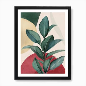 Abstract Art Tropical Leaves 150 Art Print