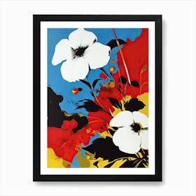 Flowers, Pop Art 1 Art Print