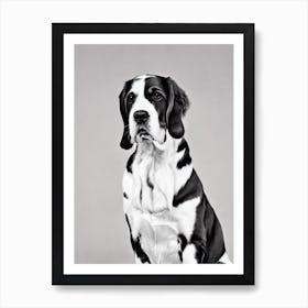 Grand Basset Griffon Vendeen B&W Pencil Dog Art Print