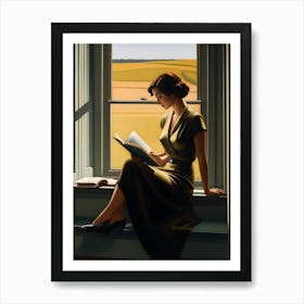Woman Reading A Book 1 Art Print