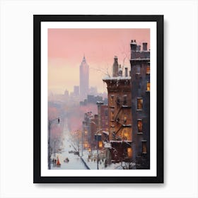 Dreamy Winter Painting New York City Usa 3 Art Print