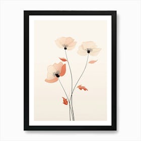 Poppy Petals: Radiant Floral Print Poster Art Print