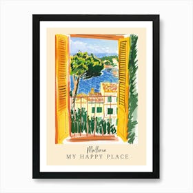 My Happy Place Mallorca 4 Travel Poster Art Print