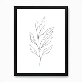 Drawing Of A Leaf 1 Art Print