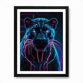 Neon Leopard 2 Art Print