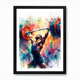 Weightlifter Painting Art Print