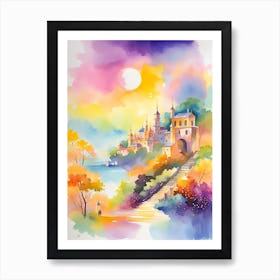 Watercolor Of A Castle 2 Art Print