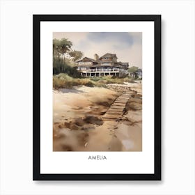 Amelia Watercolor 1 Travel Poster Art Print