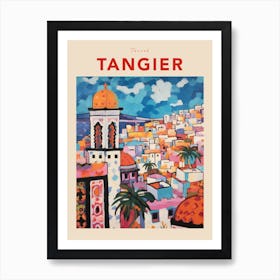 Tangier Morocco 3 Fauvist Travel Poster Art Print