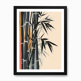 Bamboo Plant Minimalist Illustration 2 Art Print