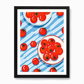 Cherry Tomatoes Summer Illustration 2 Art Print