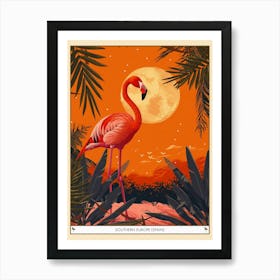 Greater Flamingo Southern Europe Spain Tropical Illustration 1 Poster Art Print