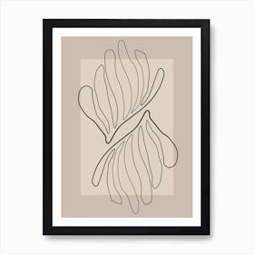 Beige Matisse Inspired Art Print