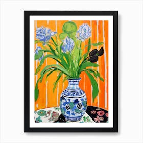 Flowers In A Vase Still Life Painting Bluebell 2 Art Print