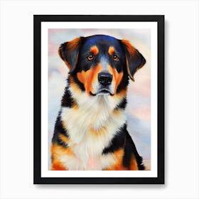 Beauceron 5 Watercolour Dog Art Print