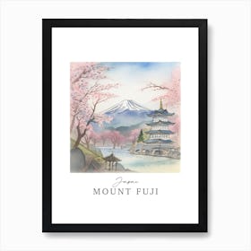 Japan Mount Fuji Storybook 1 Travel Poster Watercolour Art Print