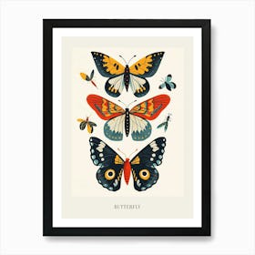 Colourful Insect Illustration Butterfly 7 Poster Art Print