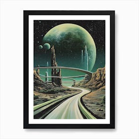 Highway To The Moon Art Print