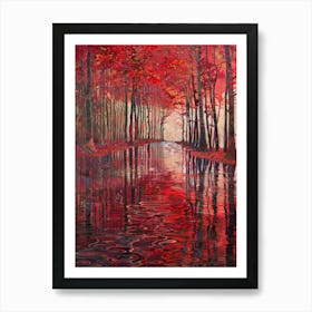 Red Forest 3 Art Print