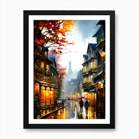 Nocturnal Cityscape A Tapestry Of Urban Splendor Art Print