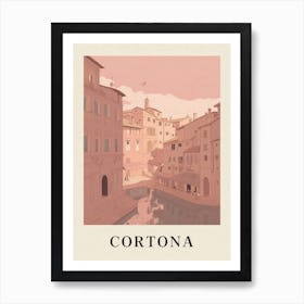 Cortona Vintage Pink Italy Poster Art Print