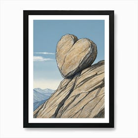 Heart Rock Canvas Print Art Print