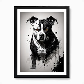 Pit Bull Dog Art Print
