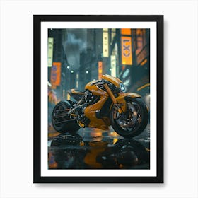 Motorcycle Hd Wallpaper Art Print