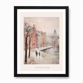 Dreamy Winter Painting Poster Copenhagen Denmark 5 Art Print