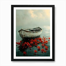 Poppies In The Boat Art Print