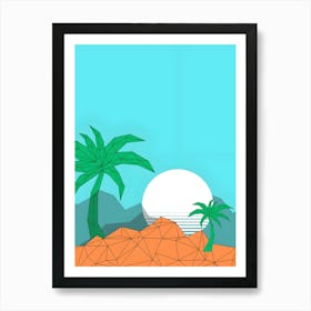 Palm Trees In The Desert Art Print