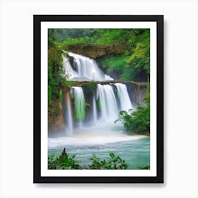 Kuang Si Falls, Laos Realistic Photograph (1) Art Print