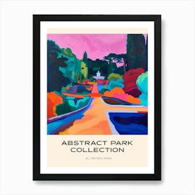 Abstract Park Collection Poster El Retiro Park Madrid Spain 4 Art Print