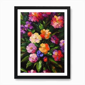 Violet 2 Still Life Oil Painting Flower Art Print