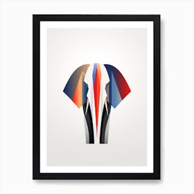 Elephant Minimalist Abstract 6 Art Print